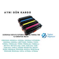 CC531/CE411/CF381/CE312/305/304/CRG718 MAVİ TONER